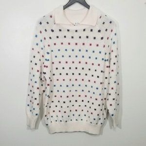 Vintage Oversized Collared Sweater Size Small